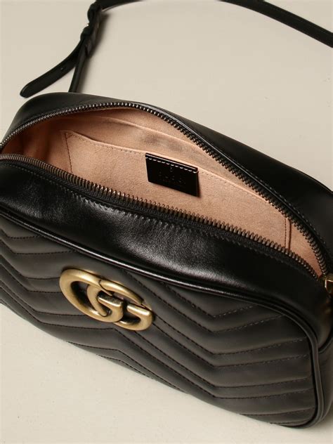 borsa piccola gucci nera in pelle a tracolla|Borse a tracolla da donna Gucci .